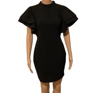 XTaren Black Statement Sleeve Dress Size Large